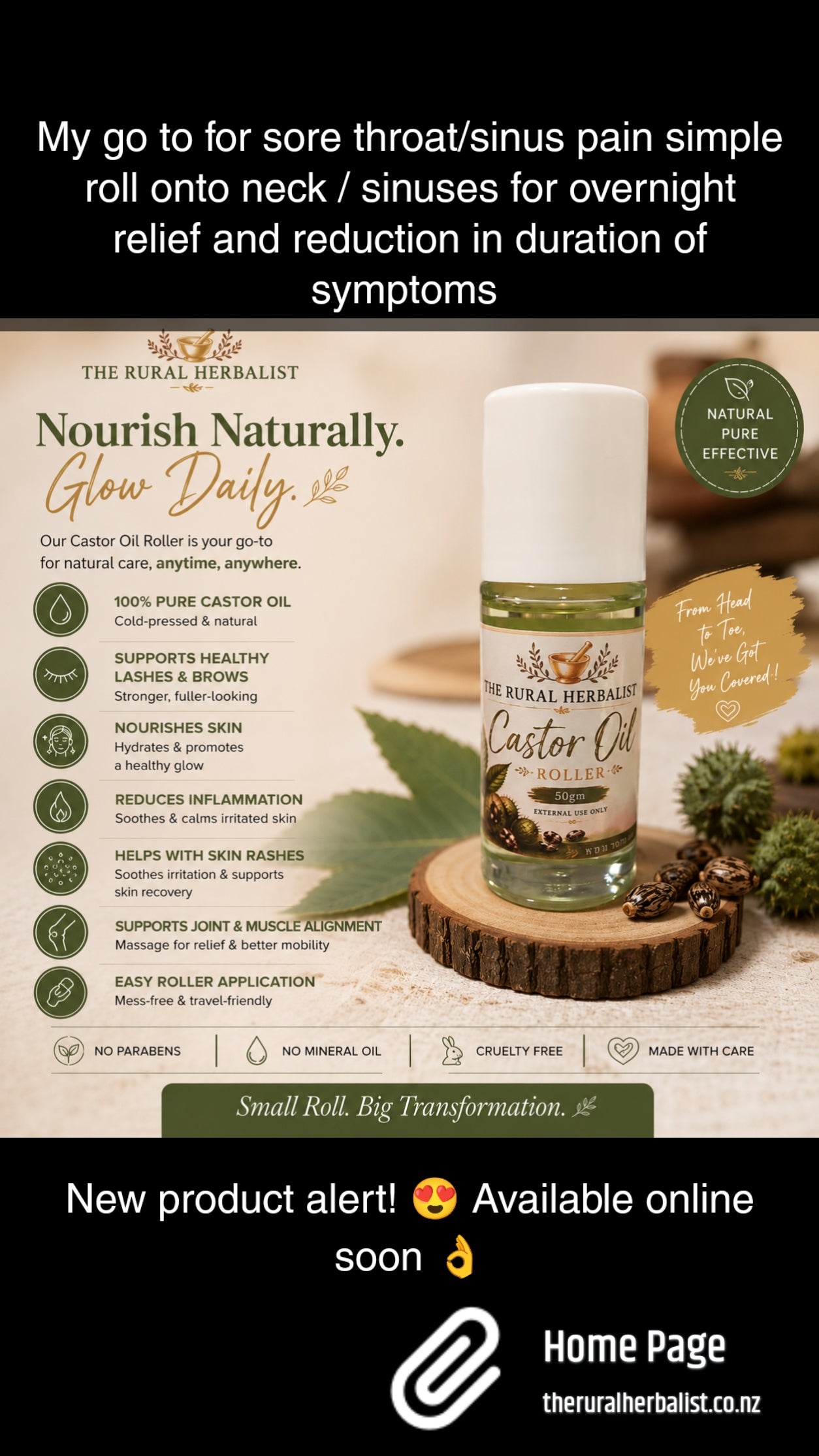 Castor Oil Roller