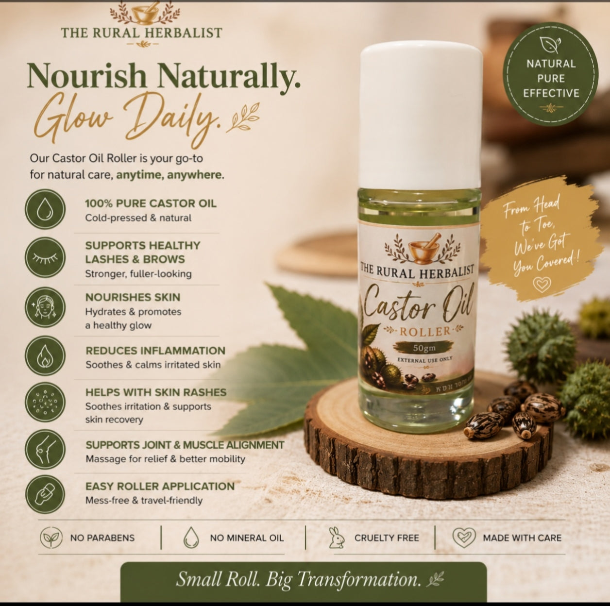 Castor Oil Roller